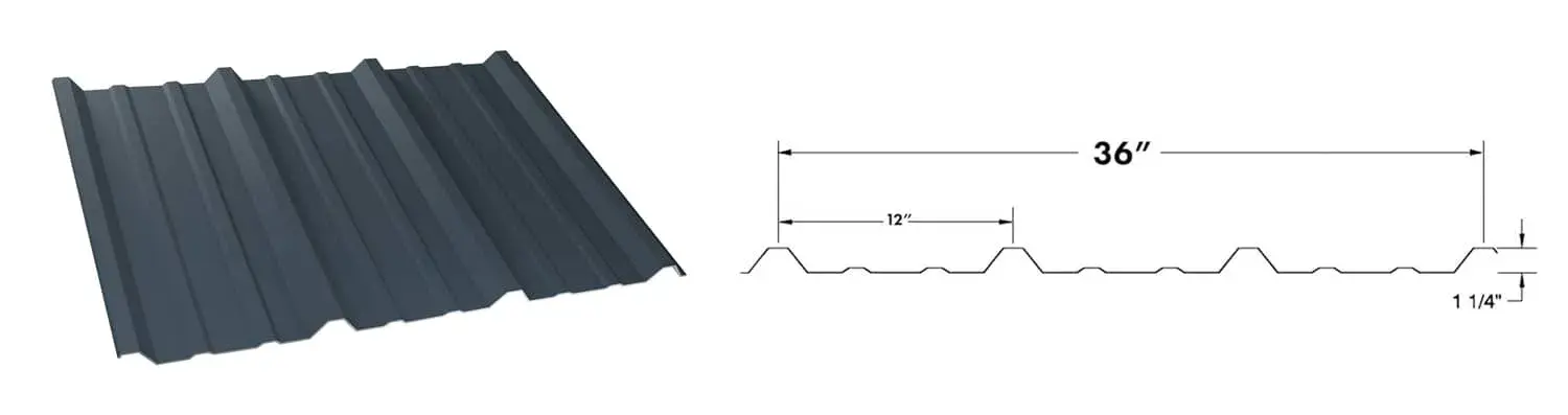 pbr roof panel profile drawings