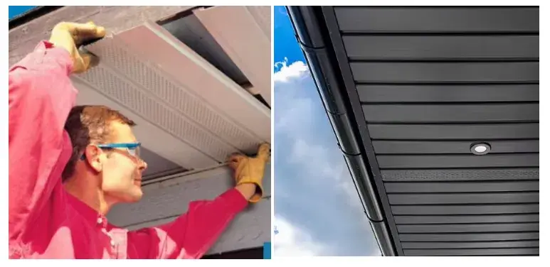 soffit panel application and installation