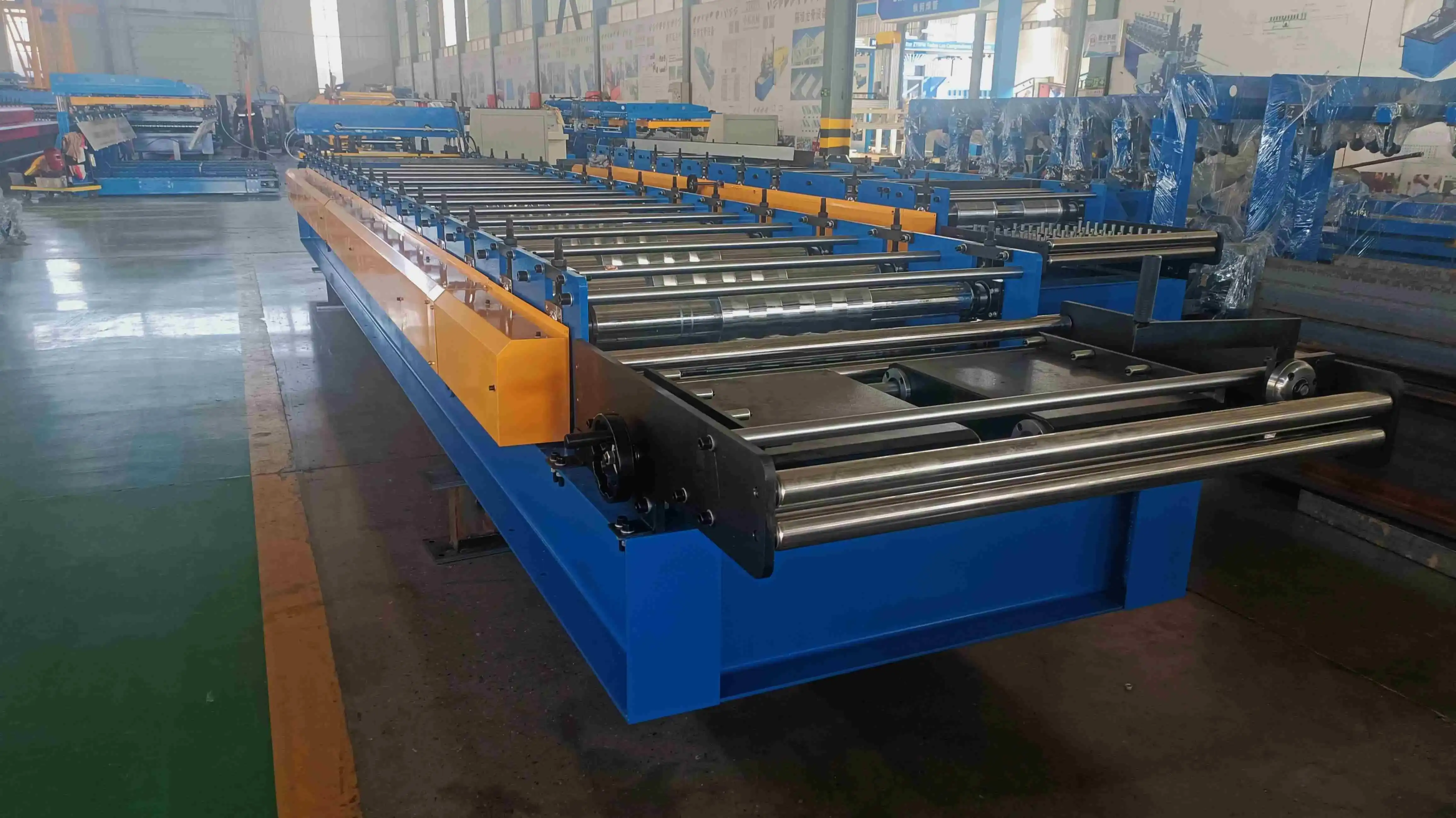 corrugated roof panel production line