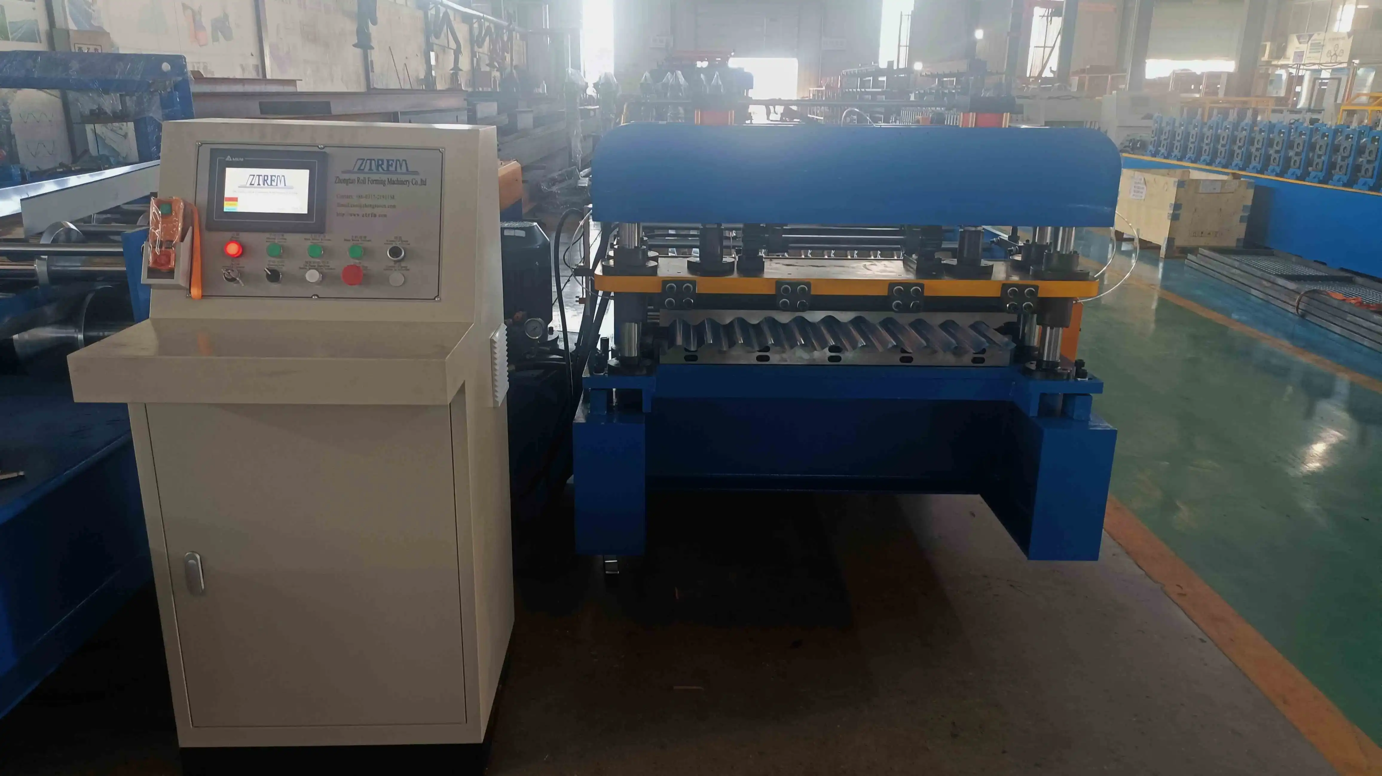 corrugated roof panel production line