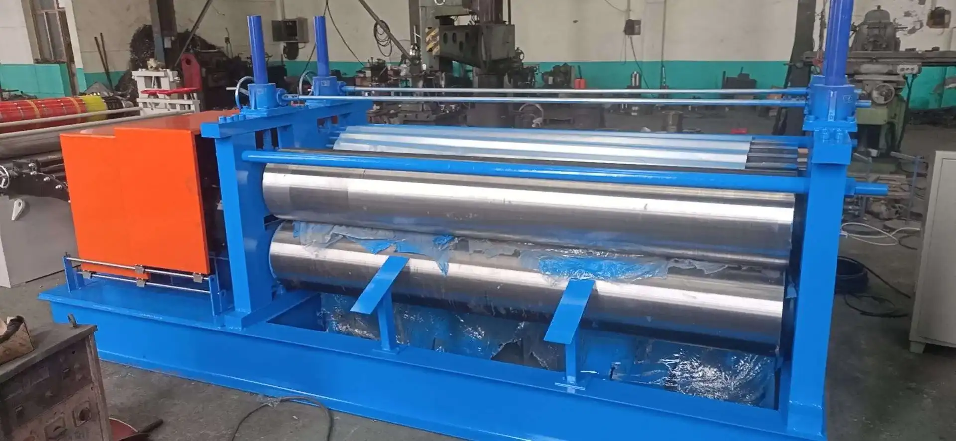 barrel corrugated roof panel machine