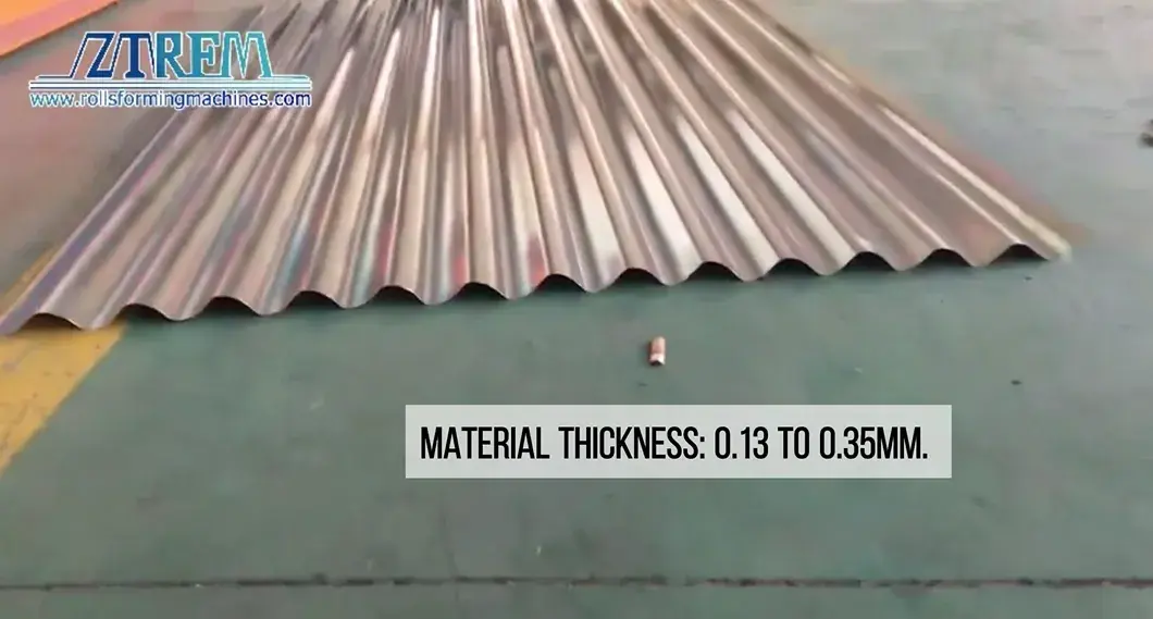 barrel corrugated roof panel machine