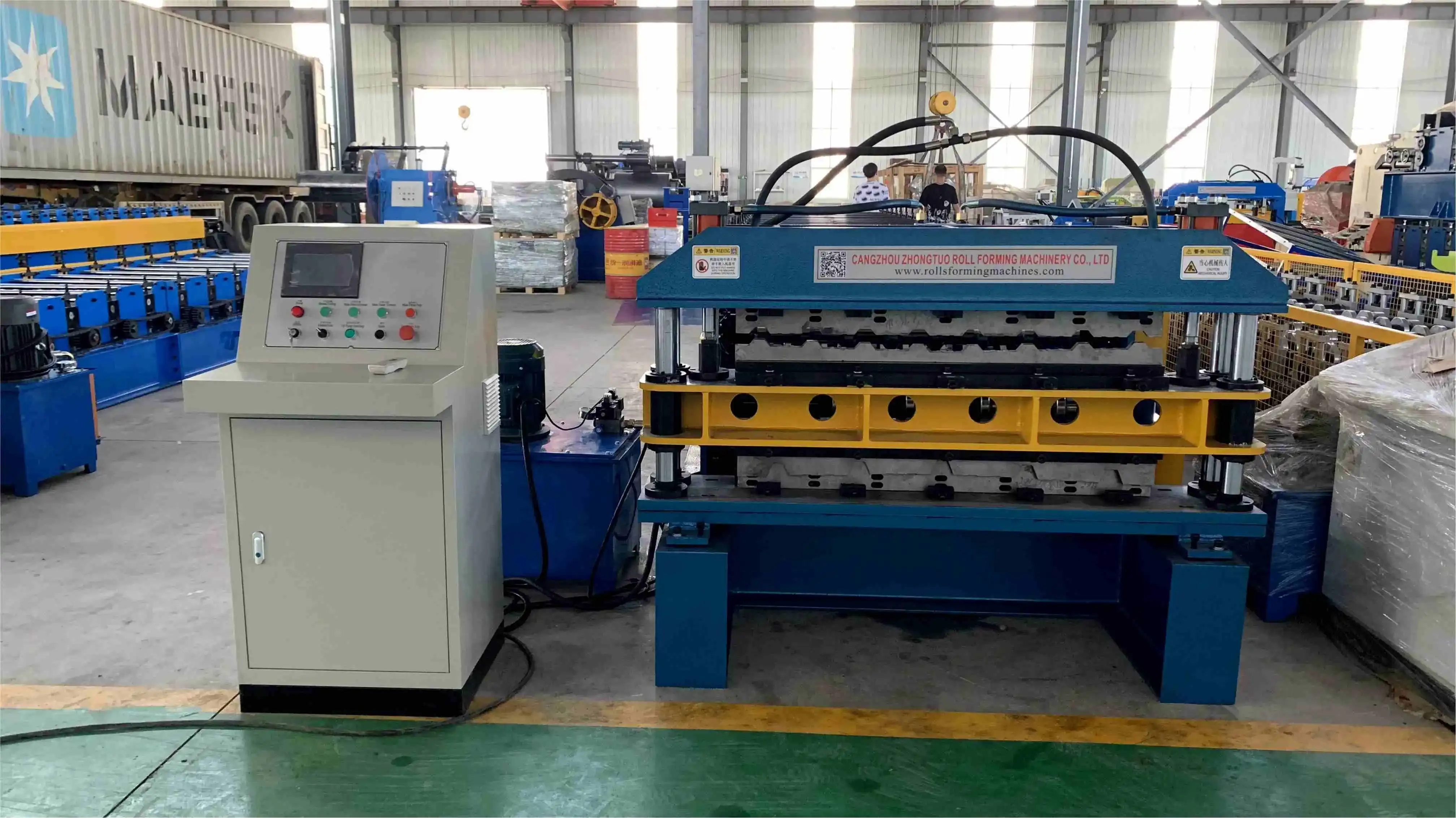 Double layer trapezoidal roof panel roll forming machine (1) Double layer trapezoidal roof panel roll forming machine (1)