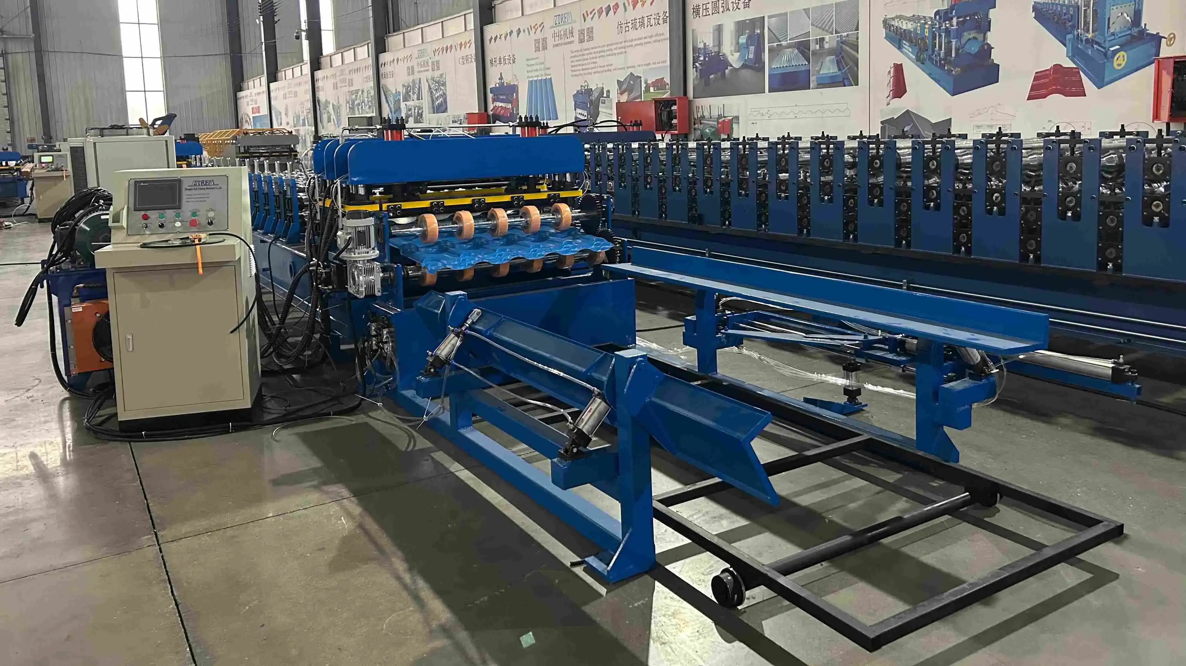 metal glazed roof tile roll forming line