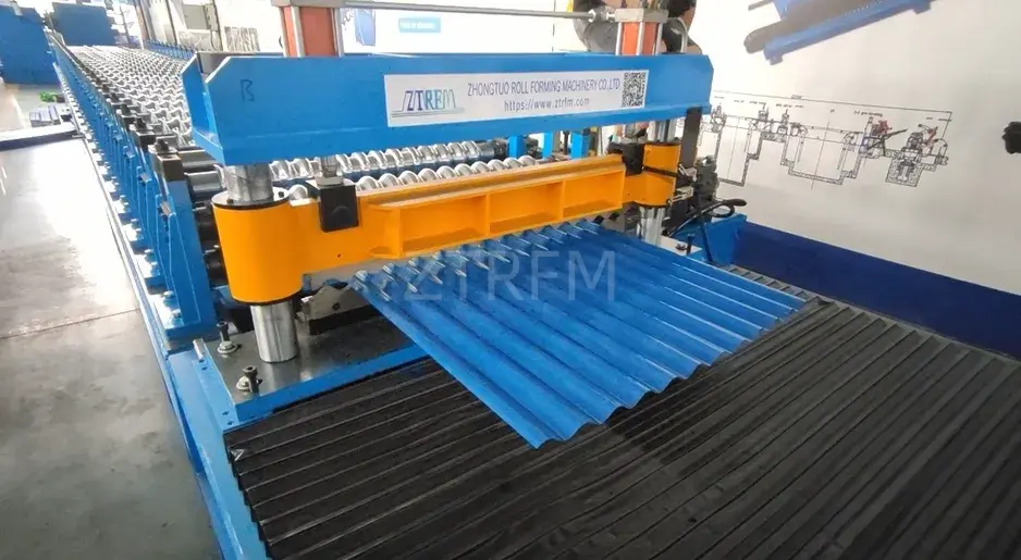 metal corrugated roof tile roll forming line metal corrugated roof tile roll forming line