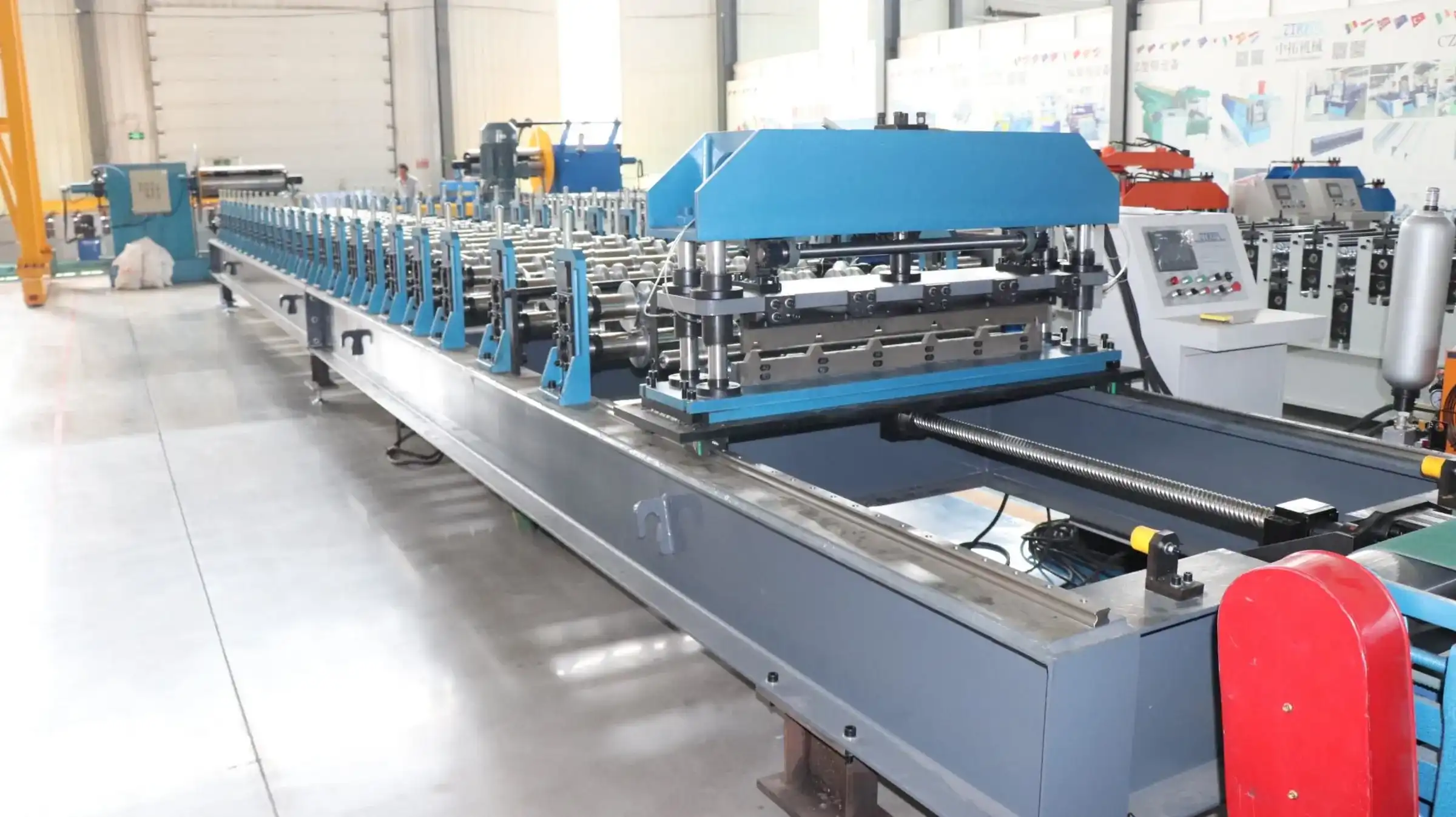 trapezoidal roof sheet roll forming machine