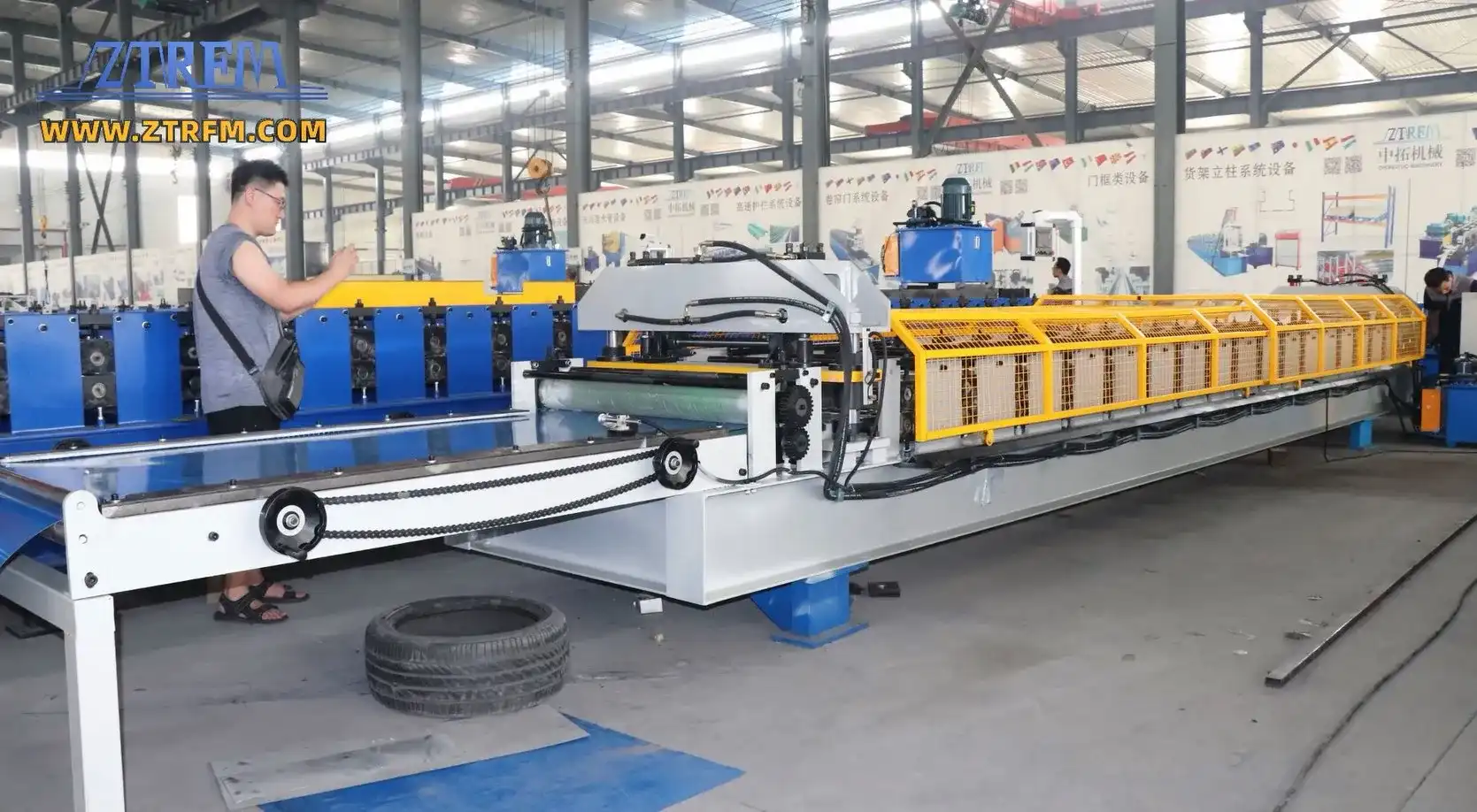 AG trapezoidal roof sheet roll forming machine