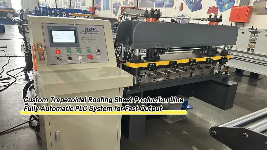 trapezoidal roof sheet roll forming machine