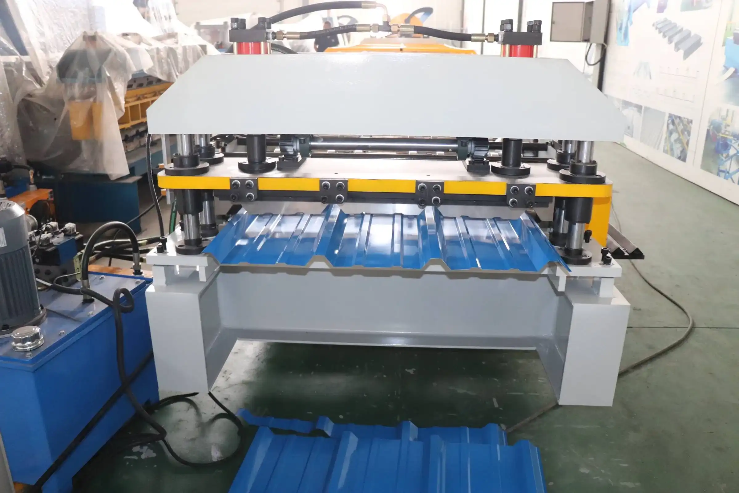 pbr trapezoidal roof sheet roll forming machine