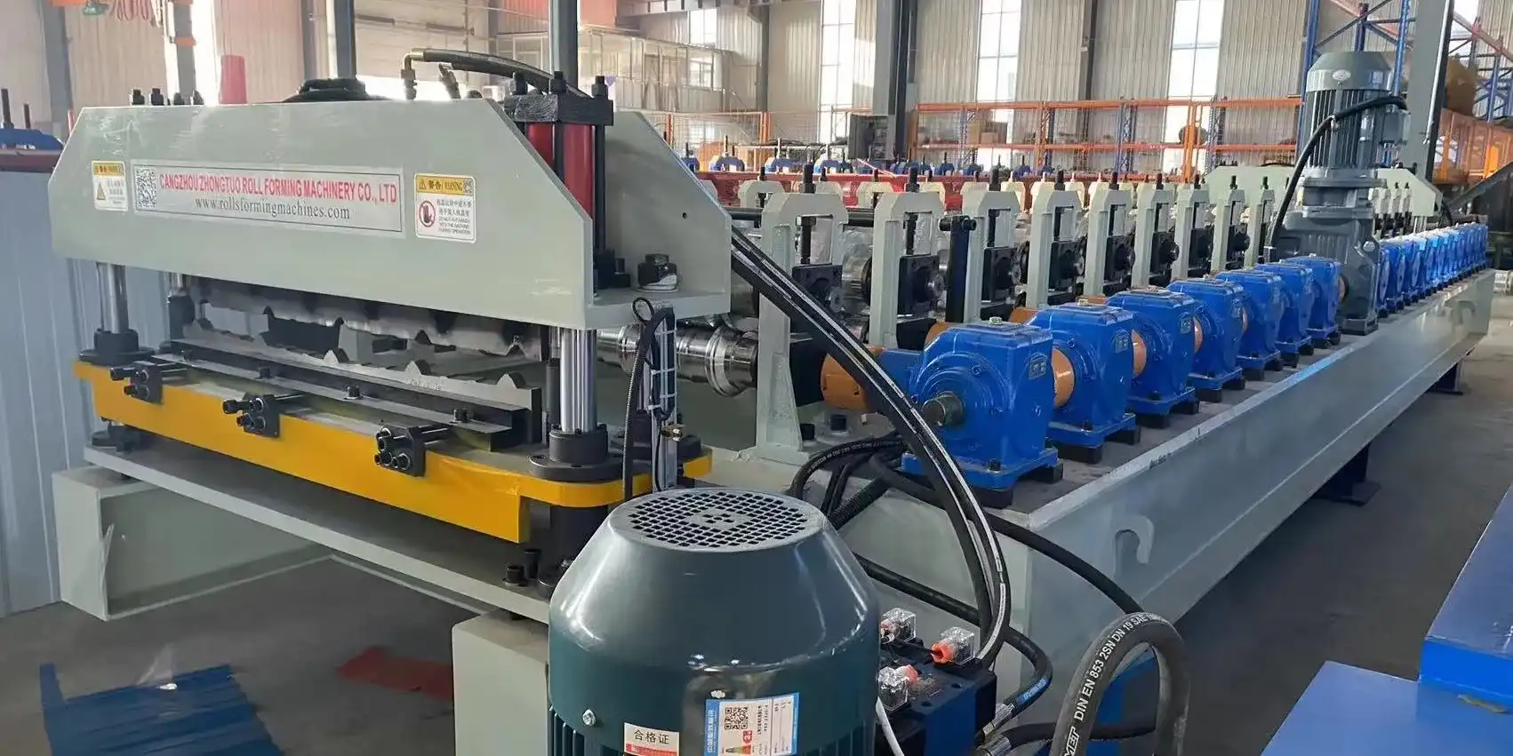 pbr trapezoidal roof sheet roll forming machine