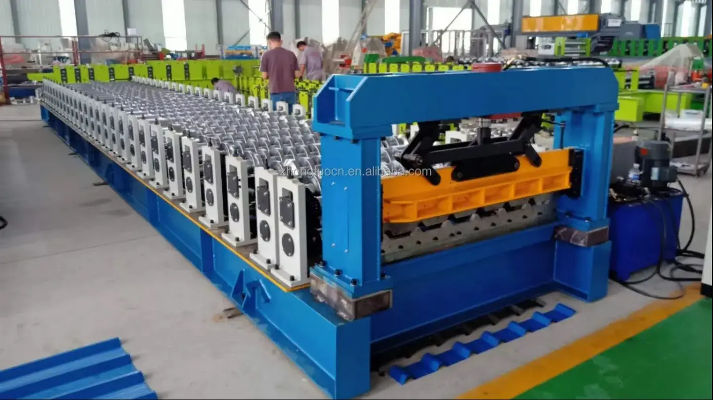 trapezoidal roof sheet roll forming machine