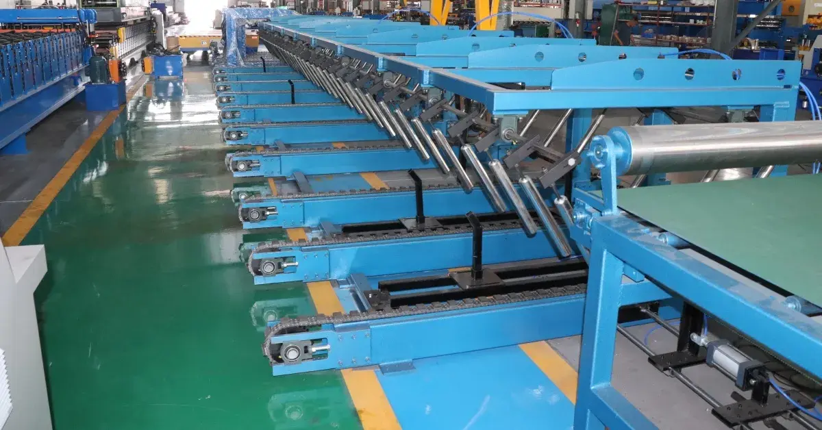 trapezoidal roof sheet roll forming machine